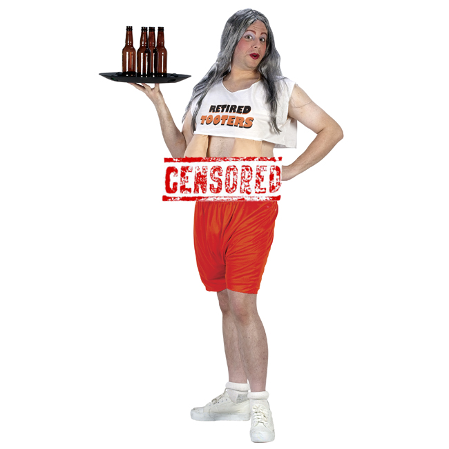 Retired Tooters Hooters Girl Funny Adult Costume - In Stock
