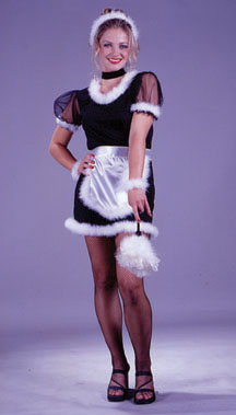 French Maid Feather Adult Costume