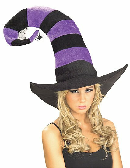 Funky Striped Witch Hat Adult
