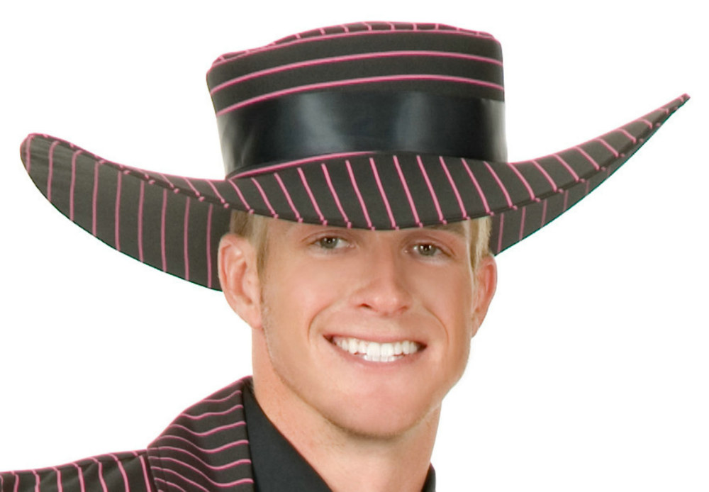 Zoot Suit (Black/Pink) Adult Hat