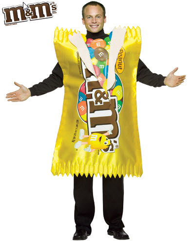 Adult Yellow M&M’S Costume Kit with Suspenders