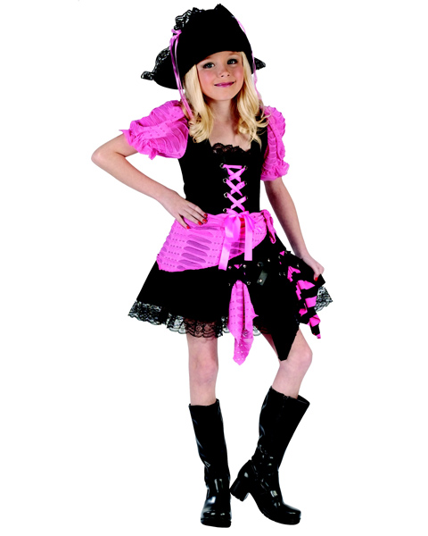 Chlid Pink Punk Pirate Costume