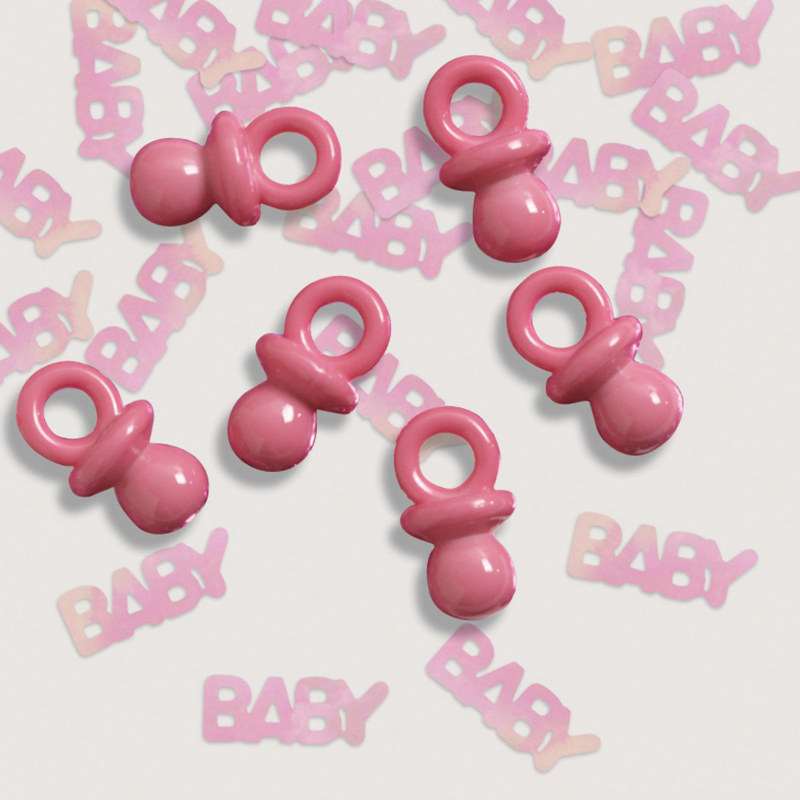 It's a Girl Pacifiers Confetti
