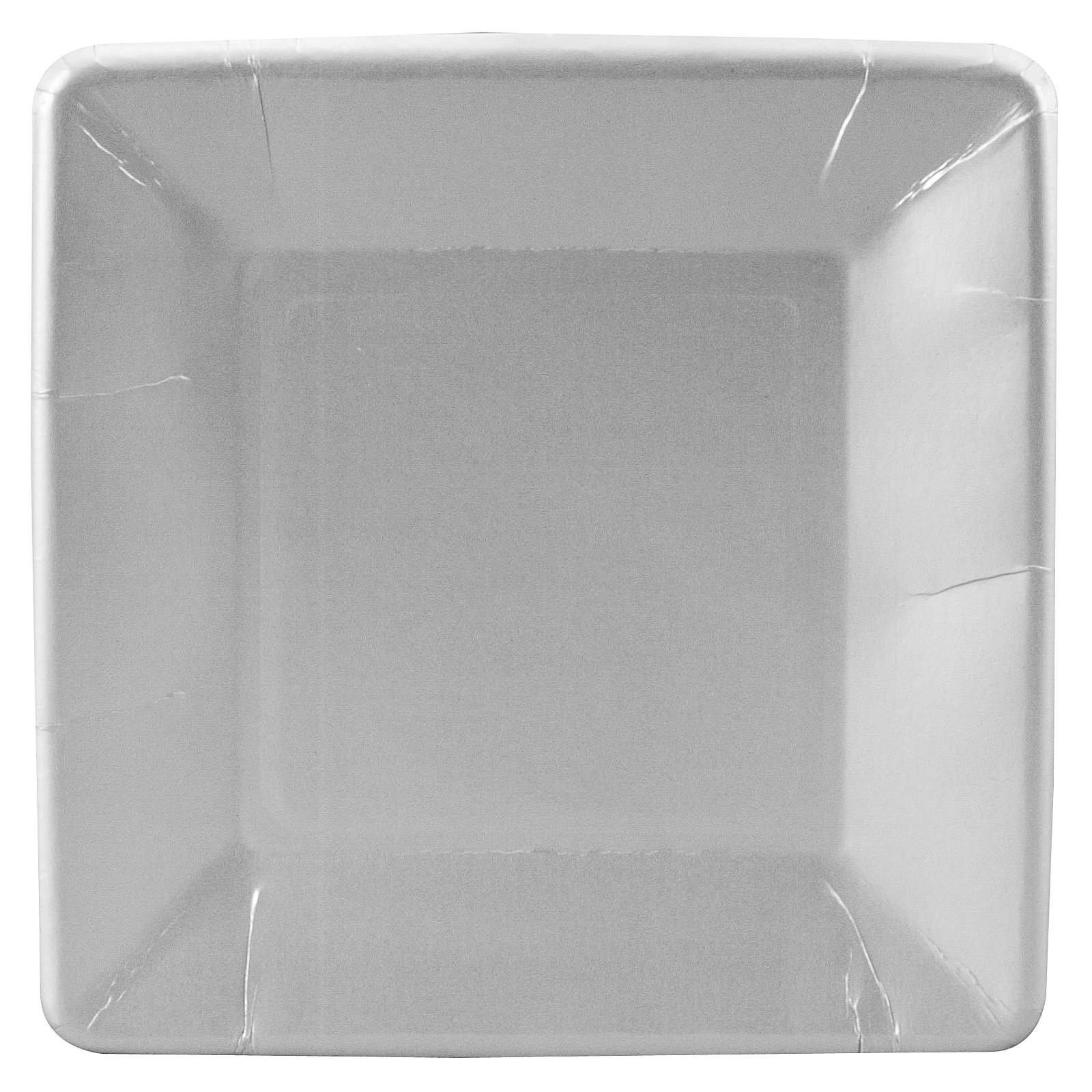 Shimmering Silver (Silver) Square Dessert Plates (18 count)